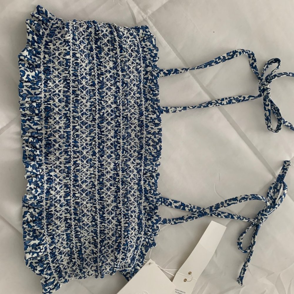 Tory Burch NWT Costa Tie Bandeau in Blue Keepsake Size XS